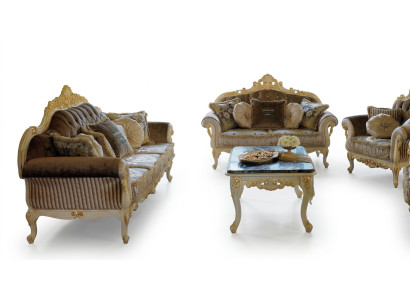 Zestaw sofowy 3+2 miejsce do siedzenia salon Meble tapicerowane Sofa Art Deco Sofy materiałowe