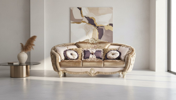 Classic Podkładka 3 miejsce do siedzenia Włókienniczy Kanapy Włókienniczy Sofa Sofa Sofa Trzyosobowa Nowość