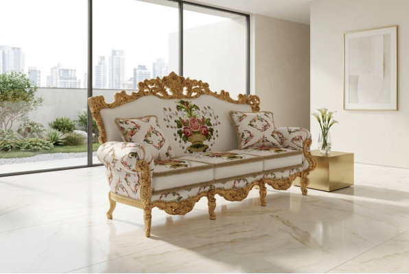 Classic Design Podkładka Luxury Siedziba Sofa Kanapa Aksamit Włókienniczy 3 miejsce do siedzenia Nowe Meble
