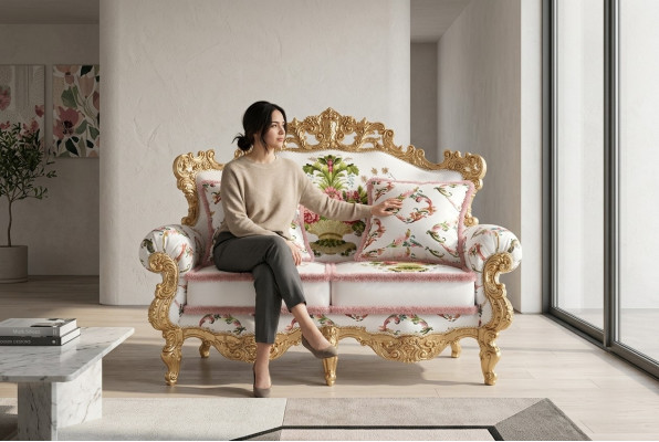 Klasyczna Podkładka Kanapy Ławka Kanapa Sofy Meble Sofa Dwuosobowa 2 Siedziba Włochy