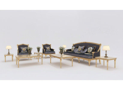 Żywy krajobraz Sofa Kanapa 6-częściowa Ustawić 3 2 1 miejsce do siedzenia stolik kawowy 2x Stolik