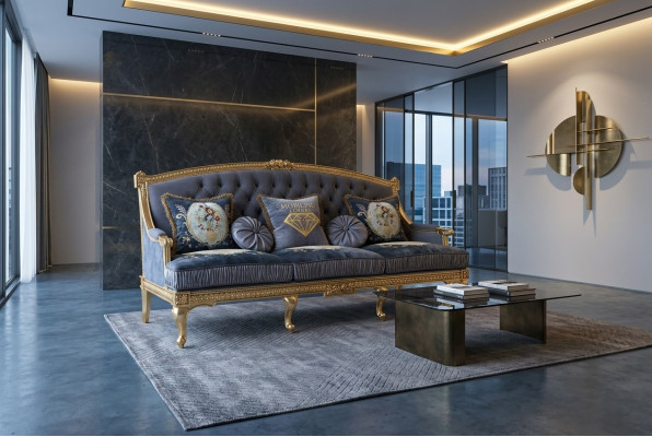 Designerskie Kanapy Podkładka Sofa Sofy 3 Siedziba Sofa materiałowa trzyosobowa Salon Włochy