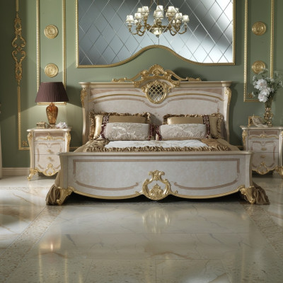 Łóżko Sypialnia łóżko Podwójne łóżko Rama łóżka Hotel Design Podkładka Luxury Meble