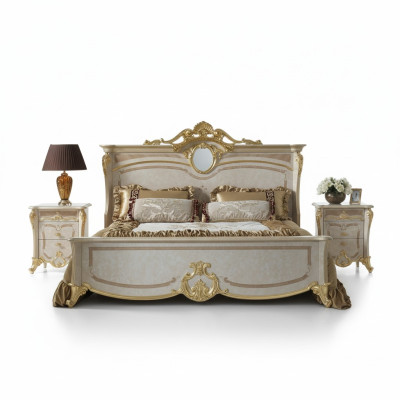 Łóżko Sypialnia łóżko Podwójne łóżko Rama łóżka Hotel Design Podkładka Luxury Meble
