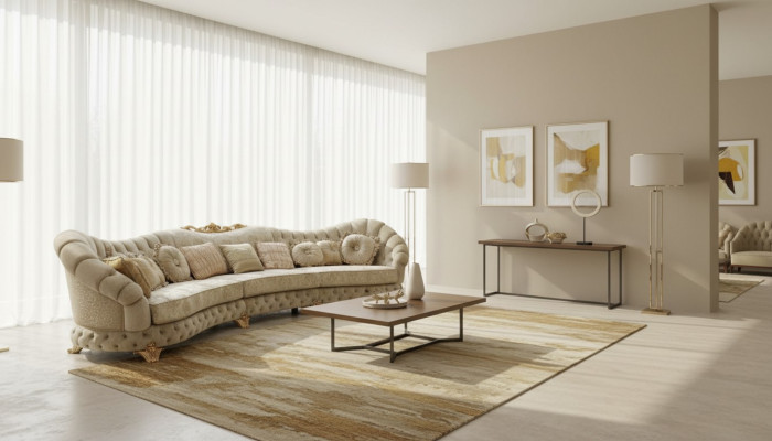 Designerska Sofa Okrągły Narożnikowa kanapa Okrągły Sofa Modern Włochy Żywy krajobraz Meble
