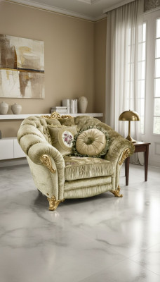 Luksusowe Krzesło Podkładka Cocktail Relaks Lounge Club Krzesła Meble Design Fotel Beige