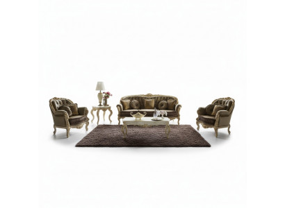 Sofa Kanapa Włókienniczy Podkładka Siedziba 3+1+1 miejsce siedzące Ustawić Design Kanapy Sofy Nowość