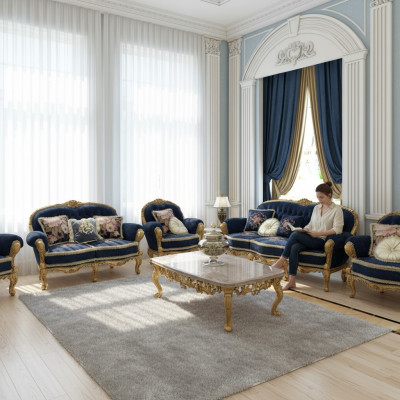 Zestaw sofowy 3211 miejsce do siedzenia Zestaw Design Sofa Podkładka Kanapy Nowoczesny Luksus Nowa Kanapa
