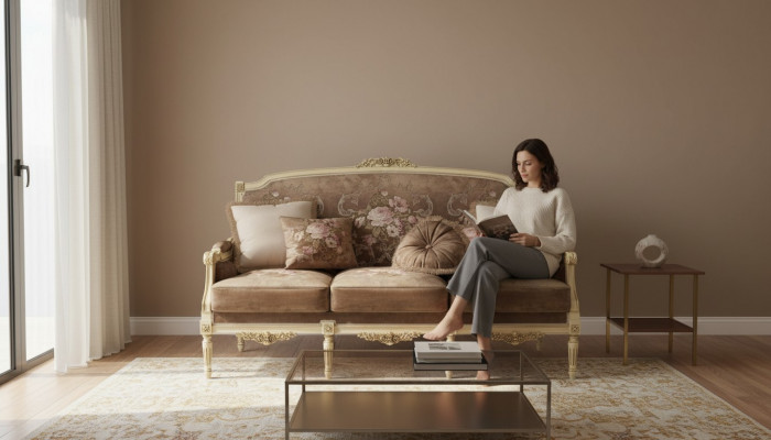 Sofa Podkładka Kanapa 3 miejsce do siedzenia Sofa tekstylna Oryginalne Kanapy Sofy Meble Trzyosobowe
