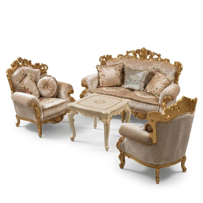 Zestaw sofowy 3+1+1 miejsce do siedzenia Zestaw Sofa Podkładka Kanapa Włókienniczy Relaks Zestaw do Salonu Nowy