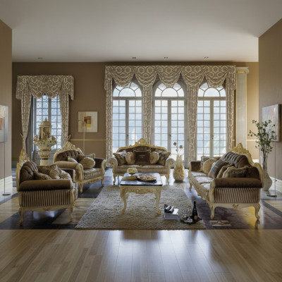 Włoska sofa 3 miejsce do siedzenia Aksamit Couch Podkładka Winchester 230 cm Brązowe Meble Nowe