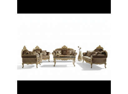 Włoska sofa 3 miejsce do siedzenia Aksamit Couch Podkładka Winchester 230 cm Brązowe Meble Nowe