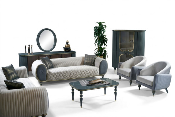 Design Sofy Podkładka Kanapy Materiał Relaks Nowoczesny Zestaw sofowy 3+1+1 miejsce do siedzenia Zestaw