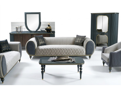 Sofa trzyosobowa 3 miejsce do siedzenia Material Luxury Couch Sofa duża Podkładka 230 cm Designerska