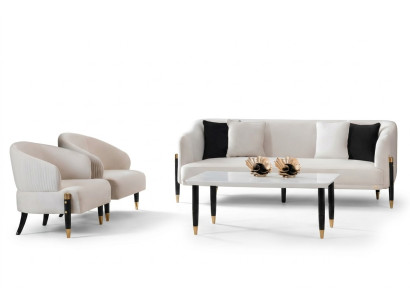 Zestaw sofowy 3+1+1 miejsce do siedzenia Zestaw Design Sofa Nowa Podkładka Kanapa Kanapa Ustawić Nowość