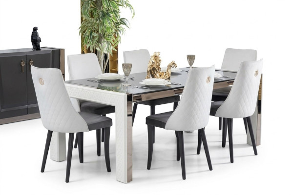 Design luksusowe stoły jadalnia Włoskie Meble Fotel Tabela 6x Krzesła Nowość