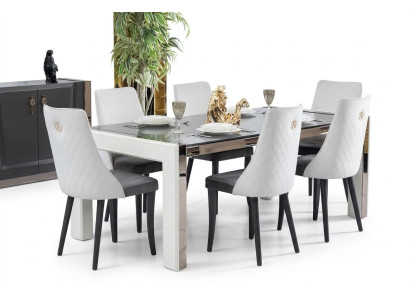 Design luksusowe stoły jadalnia Włoskie Meble Fotel Tabela 6x Krzesła Nowość