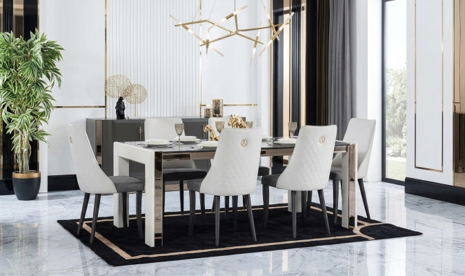 Podkładka Włókienniczy Materiał Dining Group Ustaw Zestaw Kompletny Fotel 6x Krzesła