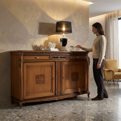 Kredens Salon Kredens Szuflady Drewno Kredens Szafa Szafki Solidny