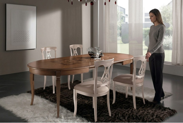 Meble stoły Solidny Drewno Tabela Luxus Stół obiadowy Włoski Design Meble Włochy