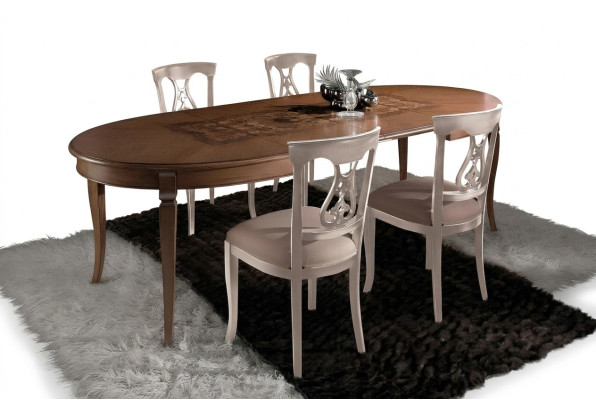 Meble stoły Solidny Drewno Tabela Luxus Stół obiadowy Włoski Design Meble Włochy