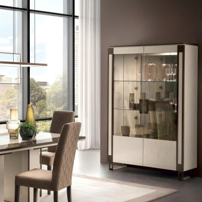 Gablota 2-drzwiowa Szafa Witryny Salon Szafki Design Szafa Meble Szkło Nowe