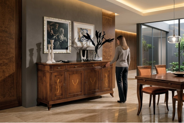 Kredens Kredens Drewno Design Szafa Komody Classic Szafki Meble Drewno Nowość