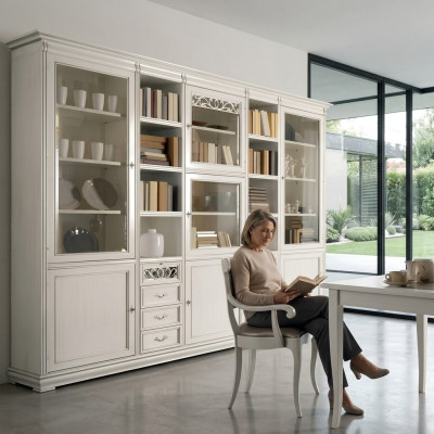 Studium Meble Office Półka na książkę Drewno Półka na książkę z Drawers Design