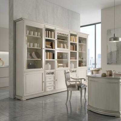Studium Meble Office Półka na książkę Drewno Półka na książkę z Drawers Design