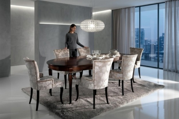 Luksusowy Stół obiadowy Italian Design Meble Meble stoły Solidne drewno Tabela Nowość