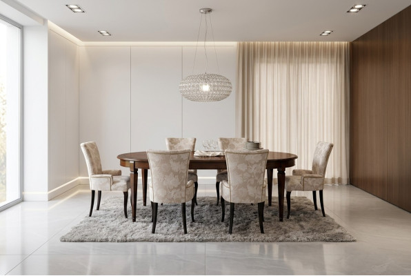 Luksusowy Stół obiadowy Italian Design Meble Meble stoły Solidne drewno Tabela Nowość