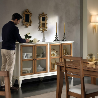 Galota Kredens Salon w stylu retro Szafa Kredens Kolekcja Witryny Nowość