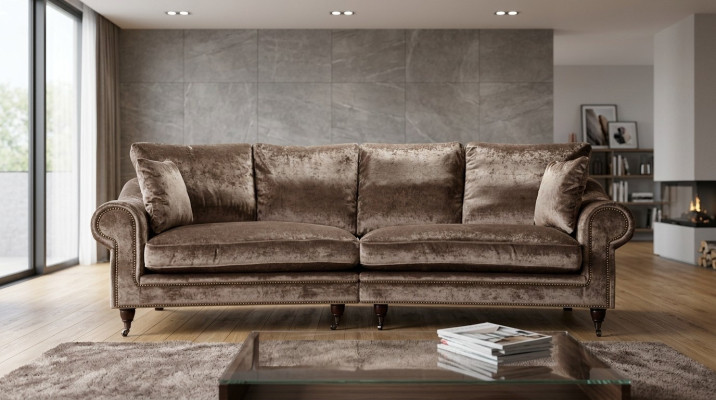 Sofa 4 miejsce do siedzenia XXL Kanapa Siedziba Podkładka Sofy Kanapy Salon Design Big