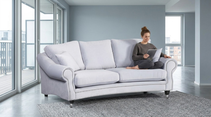 Sofa 3 Siedziba Kanapa Podkładka Sofy Kanapy Salon Design Włókienniczy Trzyosobowy