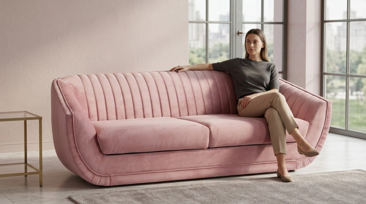 Sofa trzyosobowa 3 miejsce do siedzenia Kanapa Podkładka Sofy Kanapy Salon Design Włókienniczy
