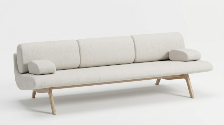 Designerska sofa 3 miejsce do siedzenia Sofa Podkładka Sofy Designerska sofa Nowa Siedziba trzyosobowa Drewno