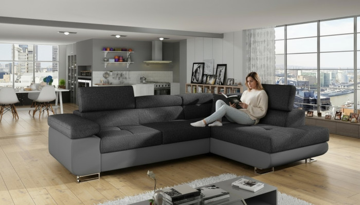 Narożnik Materiał Narożnikowa kanapa Sofa w kształcie litery L Couch Design Couch Podkładka Włókienniczy Modern Włókienniczy
