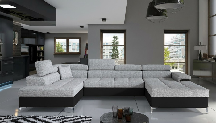 Materiał Kształt U Couch Żywy krajobraz Narożnikowa kanapa Ustawić Design Modern Sofa Modern New