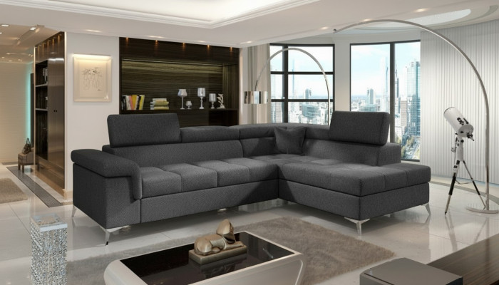 Narożnikowa kanapa Sofa w kształcie litery L Podkładka rozkładana sofa Włókiennicza Funkcja łóżka Włókienniczego