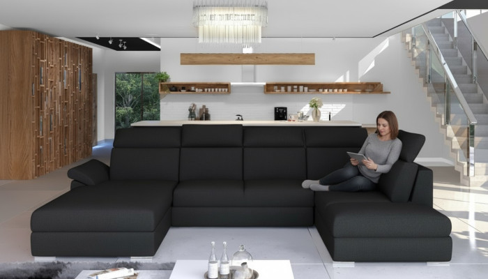 Narożnikowa kanapa Materiał Zestaw narożny Kształt U Sofa Couch Design Couch Podkładka Włókienniczy Modern