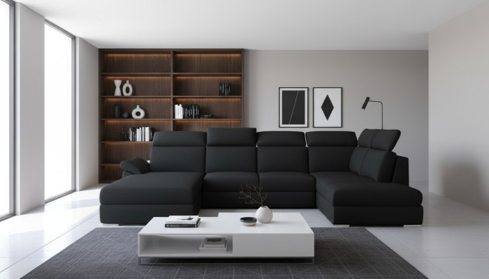 Narożnikowa kanapa Materiał Zestaw narożny Kształt U Sofa Couch Design Couch Podkładka Włókienniczy Modern