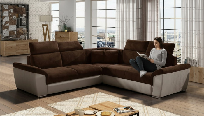 Narożnikowa kanapa L-shape Żywy krajobraz Designer Sofa Couch Podkładka Siedziba Ustawić Sofy