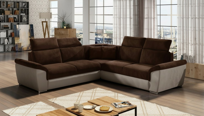 Narożnikowa kanapa L-shape Żywy krajobraz Designer Sofa Couch Podkładka Siedziba Ustawić Sofy