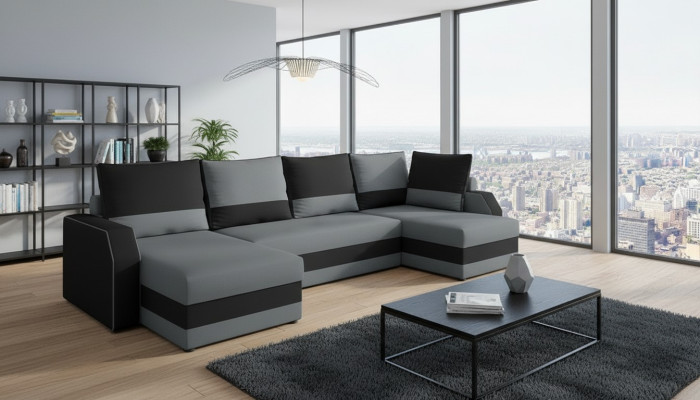 Narożnik Materiał Narożnikowa kanapa Kształt U Sofa Couch Design Couch Podkładka Włókienniczy Modern Włókienniczy