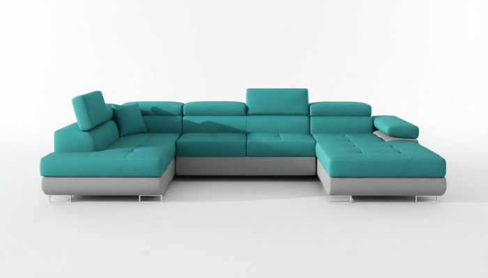 Materiał Kształt U Couch Żywy krajobraz Narożnikowa kanapa Ustawić Modern Design Sofa Modern New