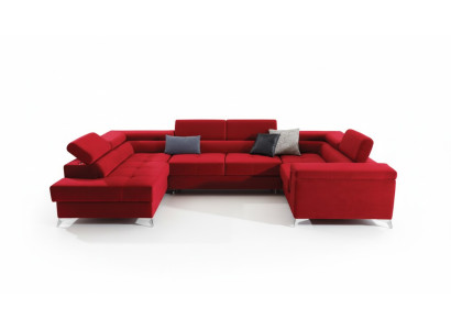 Narożnikowa kanapa Kształt U Sofa Couch Design Podkładka Sofa Bed Funkcja łóżka Żywy krajobraz