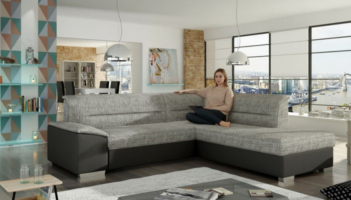 Materiał Narożnikowa kanapa Sofa w kształcie litery L Podkładka Nowoczesna włókiennicza poduszka do siedzenia Grupa