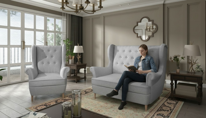 Chesterfield Couch Podkładka 2+1 miejsce do siedzenia Meble tapicerowane Couches Zestaw sofowy Sofy