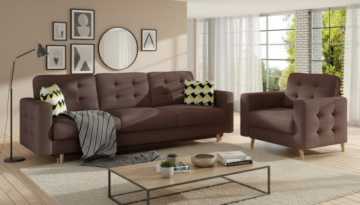Chesterfield Couch Podkładka 3+1 miejsce do siedzenia Meble tapicerowane Zestaw sofowy Couches Sofy