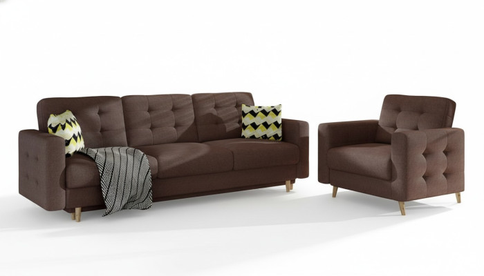 Chesterfield Couch Podkładka 3+1 miejsce do siedzenia Meble tapicerowane Zestaw sofowy Couches Sofy